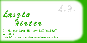 laszlo hirter business card